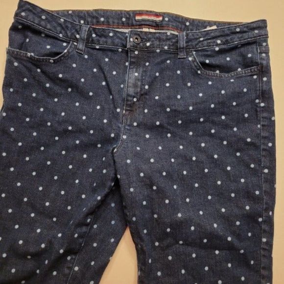 Tommy Hilfiger Polka Dot Crop Jeans - Picture 1 of 4
